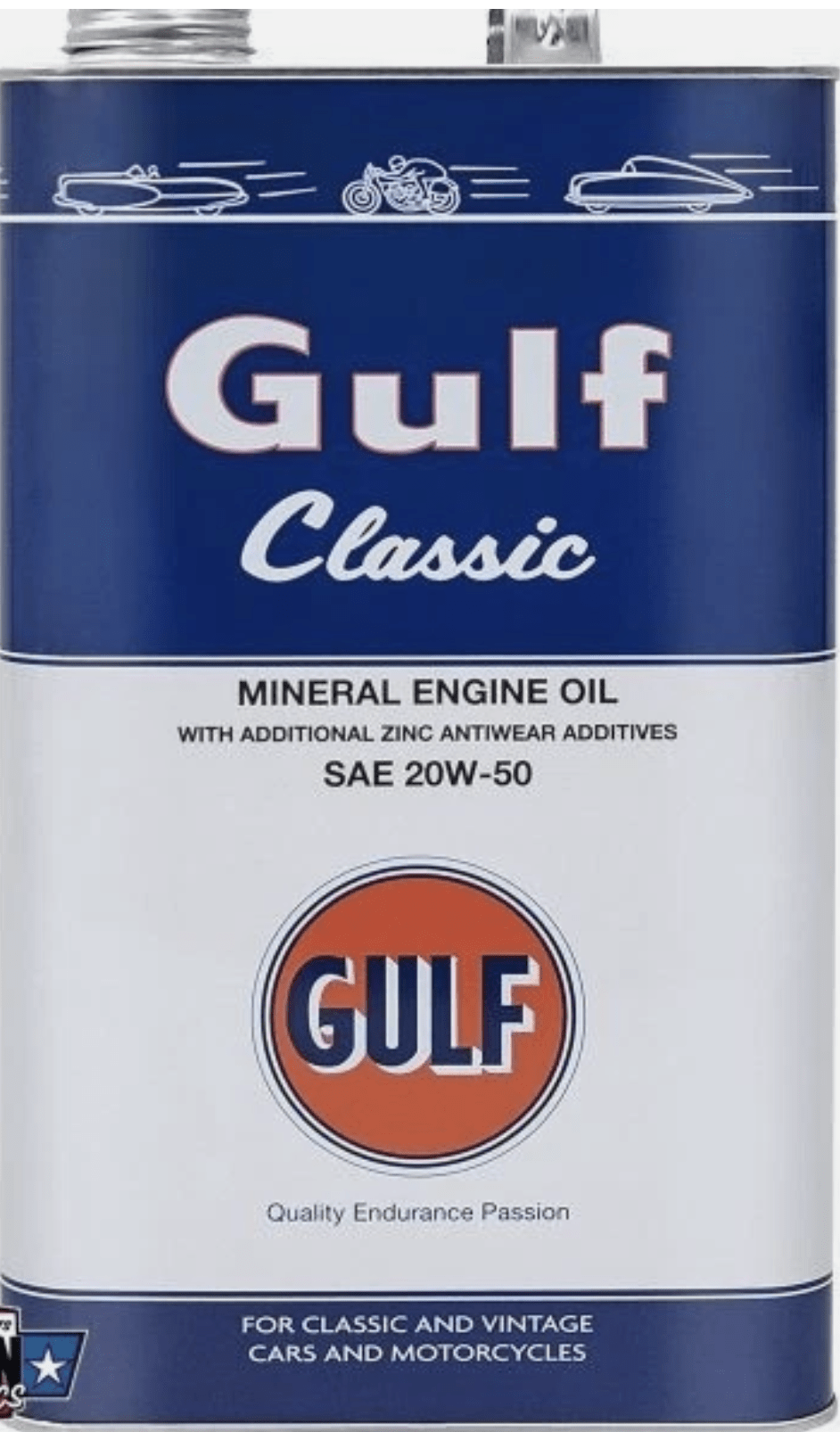 Olej silnikowy Gulf Classic lqiuid 20W-50 (5L) – Do samochodów zabytkowych i klasycznych (Modele do 1980 r.)